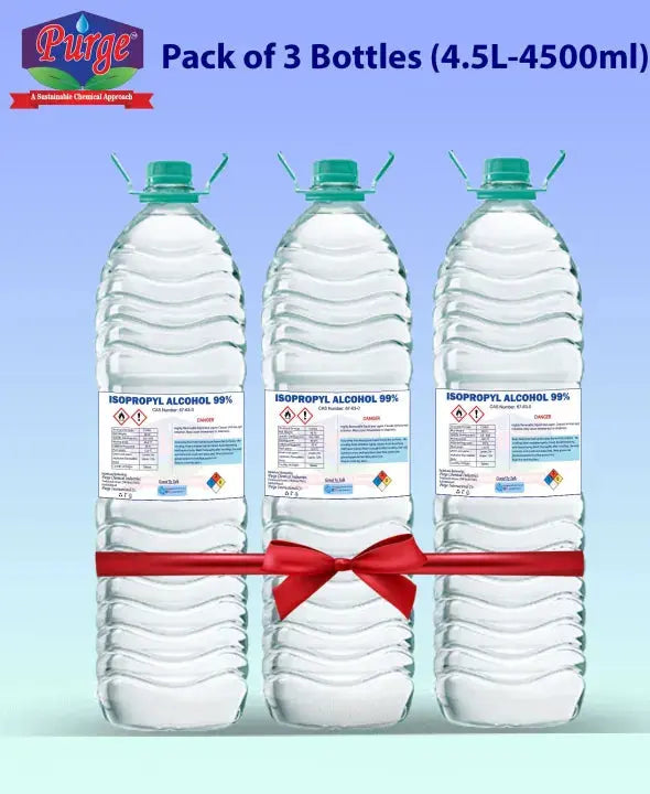 Purge Isopropyl Alcohol 99% - Pack Of 3 X - Isopropanol (Ipa) - Disinfectant - Medical Grade - For Cleaning Electronics, Art And Craft, Painting - Ipa 99% Purge