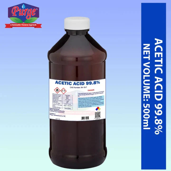 Purge Acetic Acid 99% - Concentrated Vinegar- Made In South Korea - For Making Vinegar, Glass Cleaner, Rust Cleaner, Disinfectant Purge