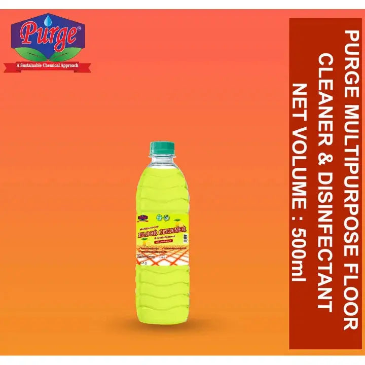 Purge Multipurpose Floor Cleaner & Disinfectant (Lemon Fragrance) - Floor Cleaner - Multipurpose Disinfecting Surface Cleaning Liquid - Mopping Liquid Purge