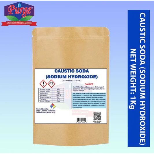 Purge Caustic Soda - Sodium Hydróxide 99.9% Pure - Sodium Hydrate - Drain Opener - Soap & Shampoo Raw Material