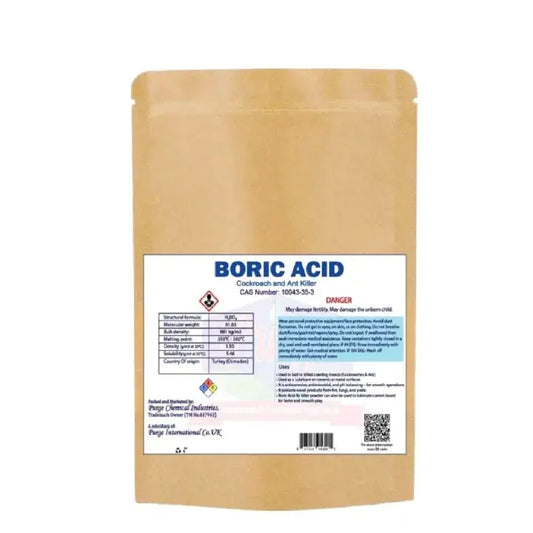 Purge Boric Acid - Hydrogen Borate - Antiseptic - Insecticide - Crops Micronutrients - Constituents Of Body Powder - Cockroaches And Ants Killer - Flame Retardant Purge