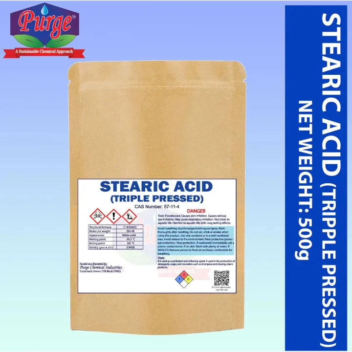Purge Stearic Acid (Tripple Pressed) - Surface Modifier - Solvent - Emulsion Stabilizer Purge