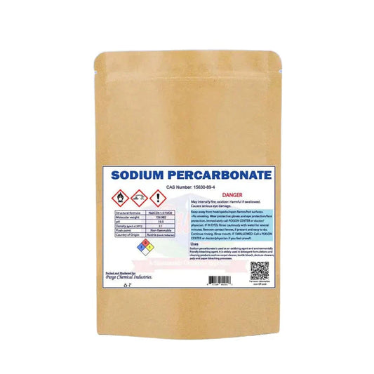 Purge Sodium Percarbonate - Oxygenated Bleach - 99.9% Pure - Solid Hydrogen Peróxide - Made In Germany - Best For Using With Laundry Detergent - Fungicide, Antiseptic, Disinfectant - Color Clothes Bleach Purge