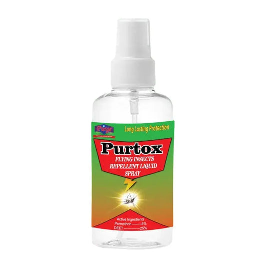 Purge Purtox Insects Repellent Spray - Premium Permethrin(5%), Deet(25%) Clothing Insect Repellent Spray - Safe On Skin Purge