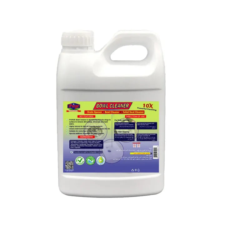Purge Bowl Cleaner & Deodorizer - Commode & Wc Cleaner - Bathroom Cleaner - Antibacterial Liquid - Fragrant -Bathroom Cleaner - Drain Opener - For Schools, Offices, Banks, Prisons, Hospitals, Hotels, Houses Of Worship And Nursing Homes Purge