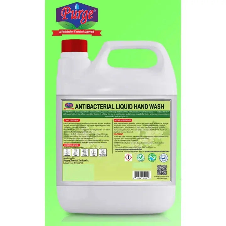 Purge Liquid Handwash Antibacterial + Jasmine Fragrance Liquid Handwash - For Homes, Schools, Banks, Prisons, Hospitals, Hotels, Restaurants, Houses Of Worship And Nursing Homes Purge
