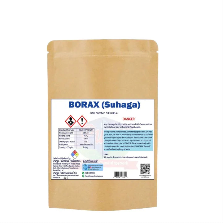 Purge Borax Powder - Suhaga - Laundry Boaster - Stain Remover - Multipurpose Cleaner - Sodium Tetraborate Decahydrate - Insecticide - Anti Mold - Anti Fungal - Made In Usa Purge