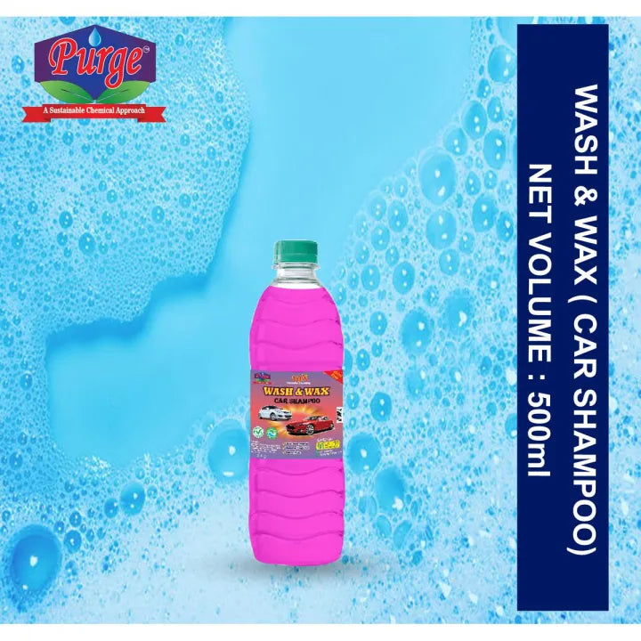 Purge Wash & Wax Car Shampoo - Silicone Oil And Carnauba Wax Blend