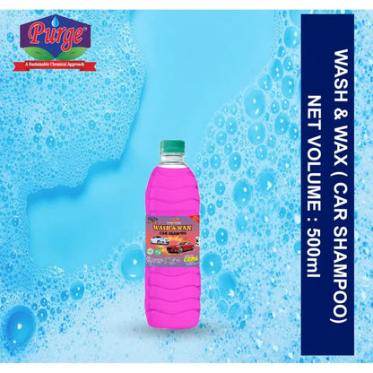 Purge Wash & Wax Car Shampoo - Silicone Oil And Carnauba Wax Blend
