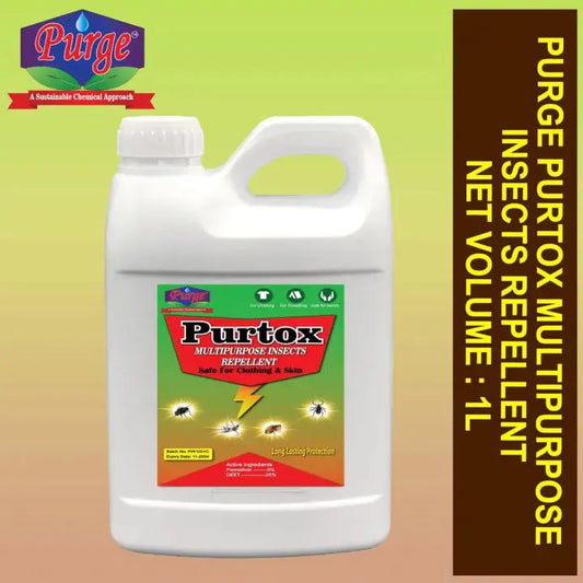 Purge Purtox Multipurpose Insects Repellent Liquid - Premium Permethrin(5%) And Deet(25%) Clothing Insect Repellent Liquid - Safe For Clothes And Skin Purge