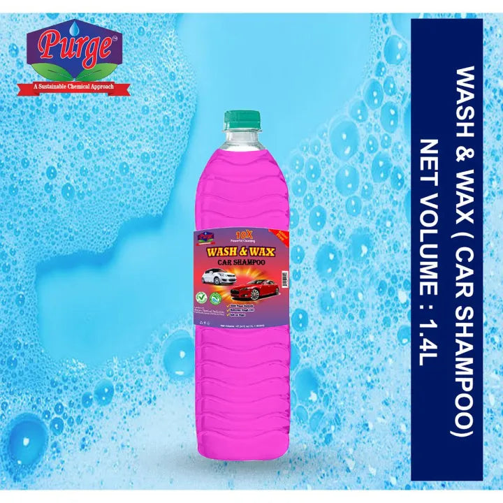 Purge Wash & Wax Car Shampoo - Silicone Oil And Carnauba Wax Blend
