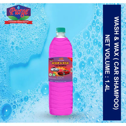 Purge Wash & Wax Car Shampoo - Silicone Oil And Carnauba Wax Blend