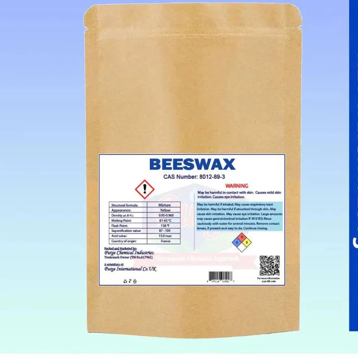 Purge Beeswax - Bar Form - 100% Pure Natural Yellow Beeswax - Light Beeswax - Cosmetic Grade - Triple Filtered Beeswax Purge